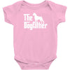 the dogfather boxer white Baby Onesie