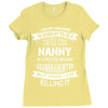 Super Cool Nanny Of A Freaking Awesome Granddaughter Ladies Fitted T-Shirt