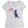 Patriotic T-Rex Women's Triblend Scoop T-shirt
