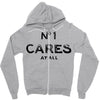 no1 cares Zipper Hoodie