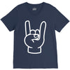 rock and roll throwing horns V-Neck Tee