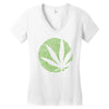 cannabis finger printing Women's V-Neck T-Shirt