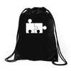 rude jigsaw ideal birthday present or gift Drawstring Bags