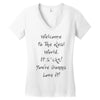 welcome to real world Women's V-Neck T-Shirt