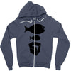 big fish little fish cardboard box   music t shirt Zipper Hoodie