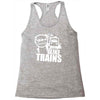 i like trains Racerback Tank
