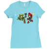 mario vs link Ladies Fitted T-Shirt