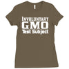 gmo test subject v1 march monsanto crops produce Ladies Fitted T-Shirt