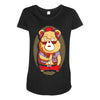 brown bear Maternity Scoop Neck T-shirt