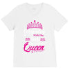 Celebrating With the 4th Birthday Queen V-Neck Tee
