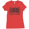dad you are awesome Ladies Fitted T-Shirt