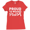 Proud To Wear Pink Ladies Fitted T-Shirt