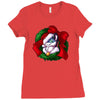 christmas wreath bluebie bust by bluekazenate Ladies Fitted T-Shirt