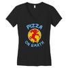 pizza on earth Women's V-Neck T-Shirt