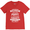 Super Cool Poppy Of A Freaking Awesome Granddaughter V-Neck Tee
