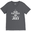 The Best Father Was Born In July V-Neck Tee