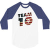 team 10 american flag 3/4 Sleeve Shirt