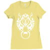 fenrir wolf motif Ladies Fitted T-Shirt