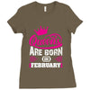 Queens Are Born in February Ladies Fitted T-Shirt