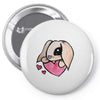 cute lop eared rabbit Pin-back button