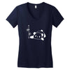 panda flat out with bamboo Women's V-Neck T-Shirt