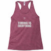 bass player timing is everything Racerback Tank