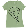 stick man skydiving Ladies Fitted T-Shirt