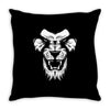 angry lion Throw Pillow