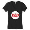 black red Women's V-Neck T-Shirt