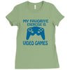 my favorite exercise is video games Ladies Fitted T-Shirt