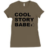 cool story bro t shirt small funny awesome meme nerdy geeky humor frat Ladies Fitted T-Shirt