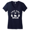 This Girl Loves Her Papillo Women's V-Neck T-Shirt