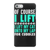 cat cats lift lifting fitness iPhone 7 Case