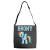 my little pony brony Adjustable Strap Totes