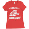 motorboatin pontoon Ladies Fitted T-Shirt
