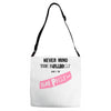 never mind the bulldogs Adjustable Strap Totes