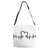 Heart Beat Adjustable Strap Totes