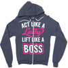lady lift like a boss Zipper Hoodie