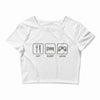 eat,sleep,game Crop Top