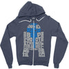 r2d2 typography Zipper Hoodie