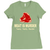 meat is murder tasty tasty murder Ladies Fitted T-Shirt