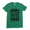 Dear Dad Thanks for Being My Dad Ladies Fitted T-Shirt