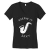 keepin it saxy Women's V-Neck T-Shirt