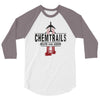 jet chemtrails red &amp; grey logo 3/4 Sleeve Shirt