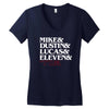 mike dustin lucas eleven will Women's V-Neck T-Shirt