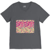 pink triangle print V-Neck Tee