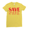 save red Ladies Fitted T-Shirt