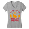 This Girl Loves Shetland Sheepdog Women's V-Neck T-Shirt