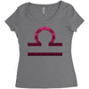 libra logo Women's Triblend Scoop T-shirt