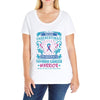 Never Underestimate the Strength of a Thyroid Cancer Warrior Ladies Curvy T-Shirt